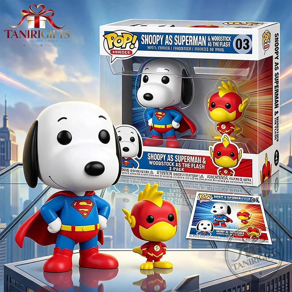 Funko Pop Heroes Snoopy as Superman & Woodstock as The Flash 2-Pack Figure