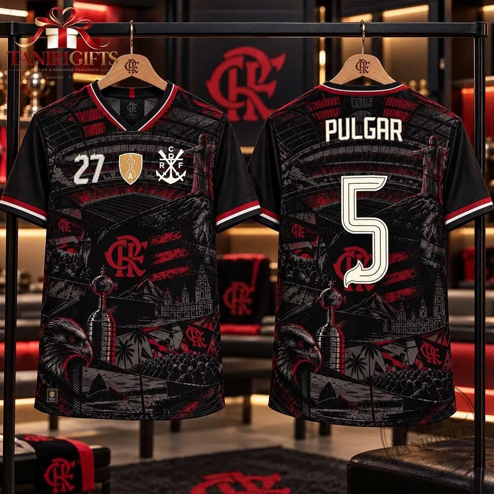 Flamengo Libertadores Champions 2026 Black Special Edition Jersey 8 Flamengo Libertadores Champions 2026 Black Special Edition Jersey detailed product view