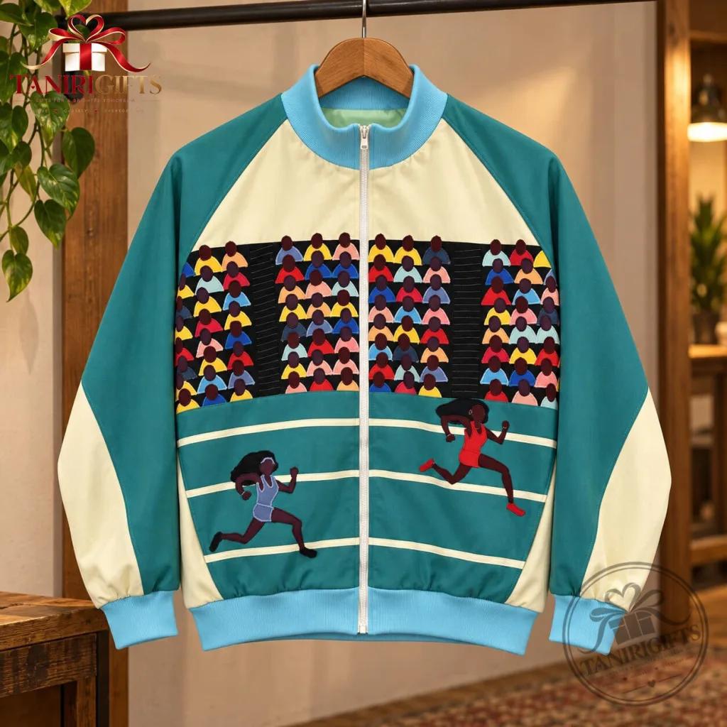 Track and Field Runner Graphic Track Jacket Track and Field Runner Graphic Track Jacket