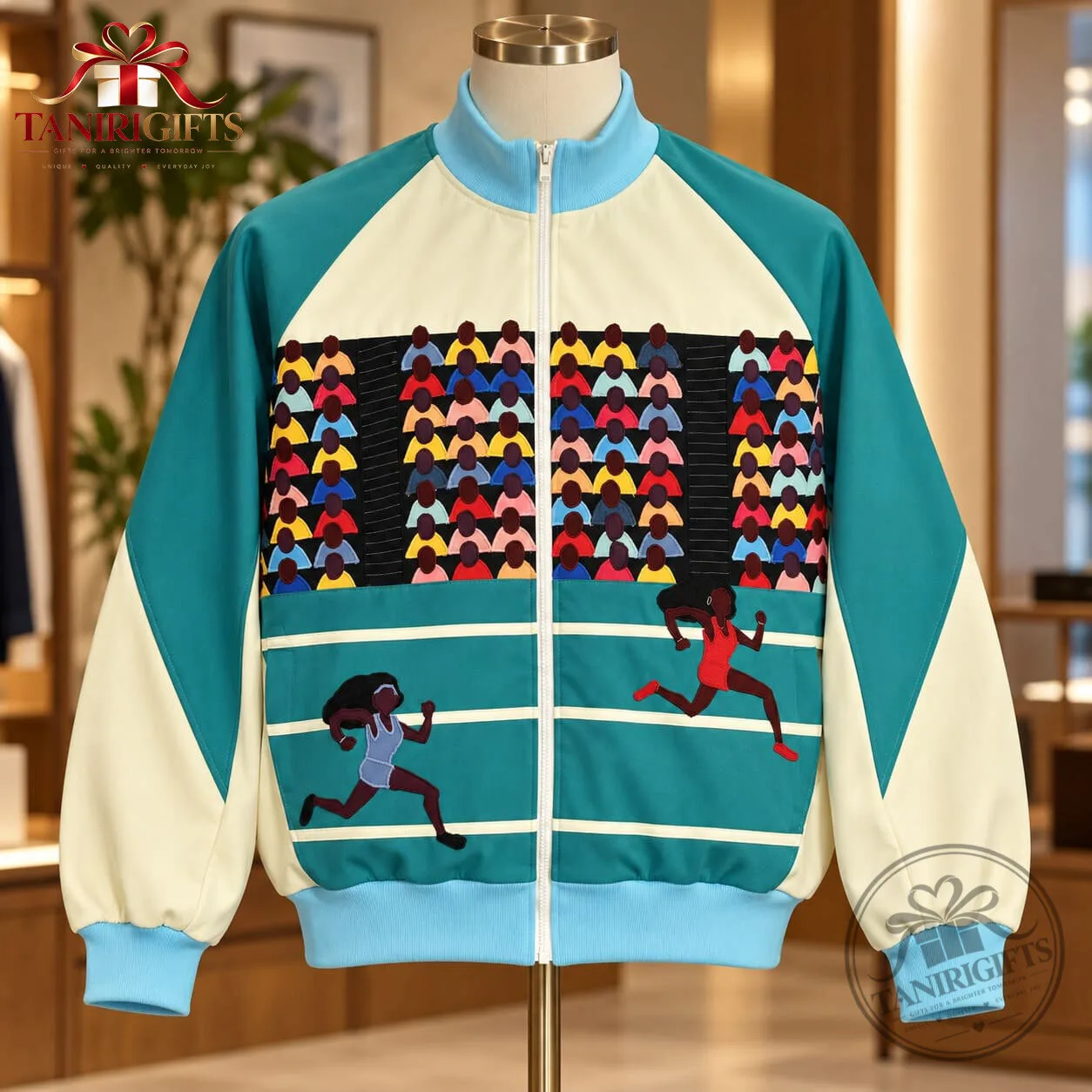 Track and Field Runner Graphic Track Jacket 8 Track and Field Runner Graphic Track Jacket detailed product view