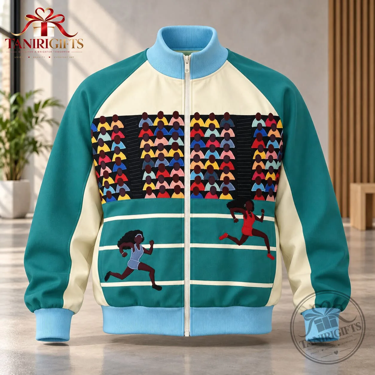 Track and Field Runner Graphic Track Jacket 9 Track and Field Runner Graphic Track Jacket detailed product view
