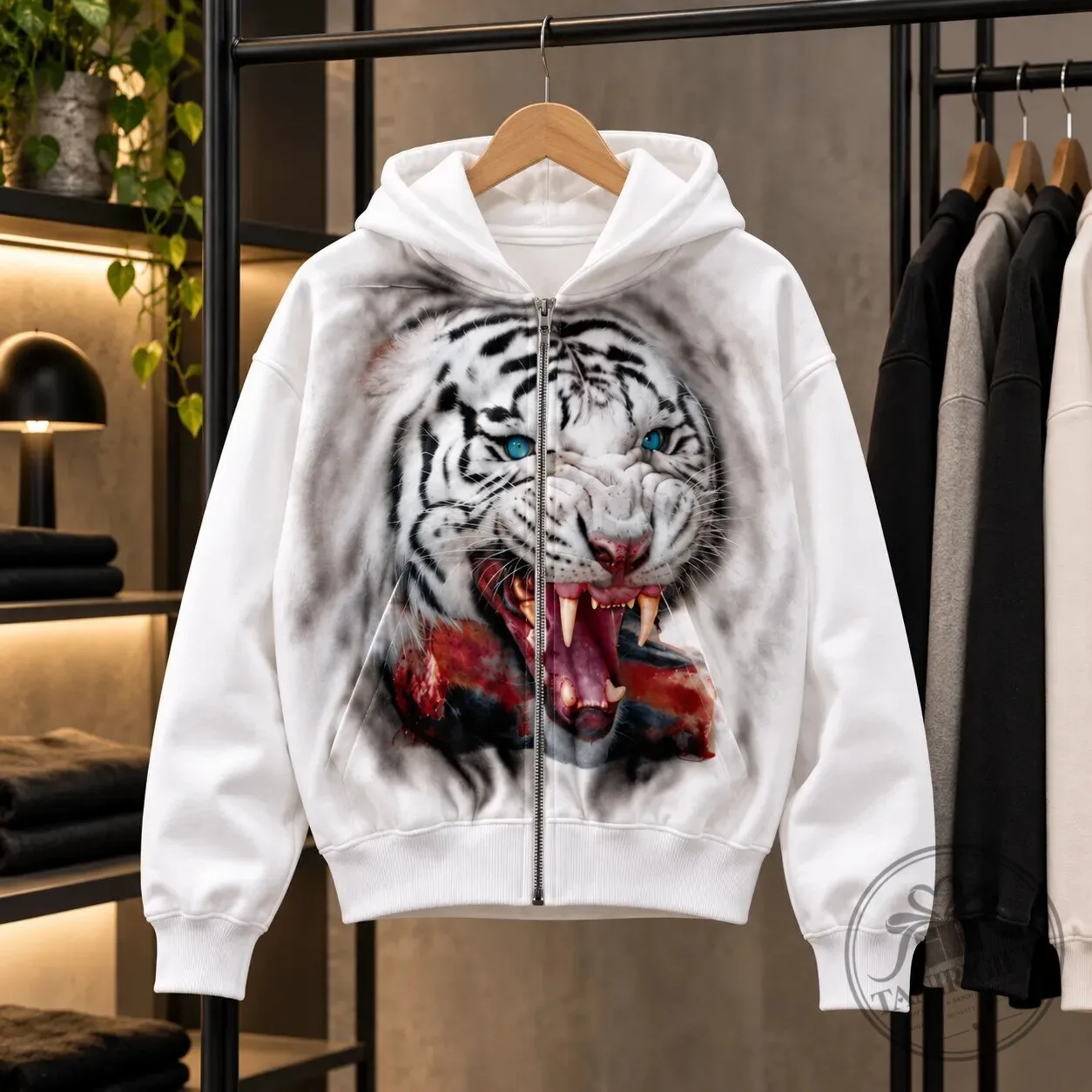 BLACKPINK LISA ZIP パーカー　Mサイズ(限定トレカ付き‼️) LISA Blackpink At VMas 2026 Tiger Hoodie Shirt - Tanirigifts