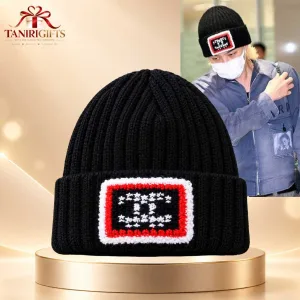 G-Dragon Chanel CC Box Logo Cashmere Beanie Hat 15 G-Dragon Chanel CC Box Logo Cashmere Beanie Hat