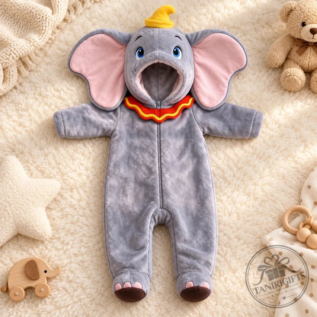 Disney Dumbo Elephant Baby Romper Onesie Costume 2026 Disney Dumbo Elephant Baby Romper Onesie Costume 2026
