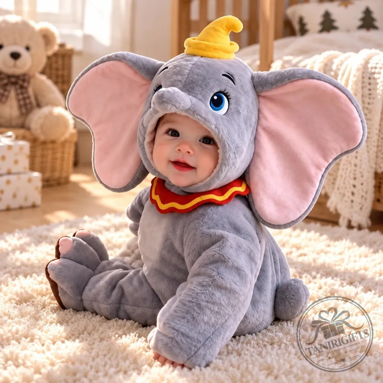 Disney Dumbo Elephant Baby Romper Onesie Costume 2026 12 Disney Dumbo Elephant Baby Romper Onesie Costume 2026 product presentation