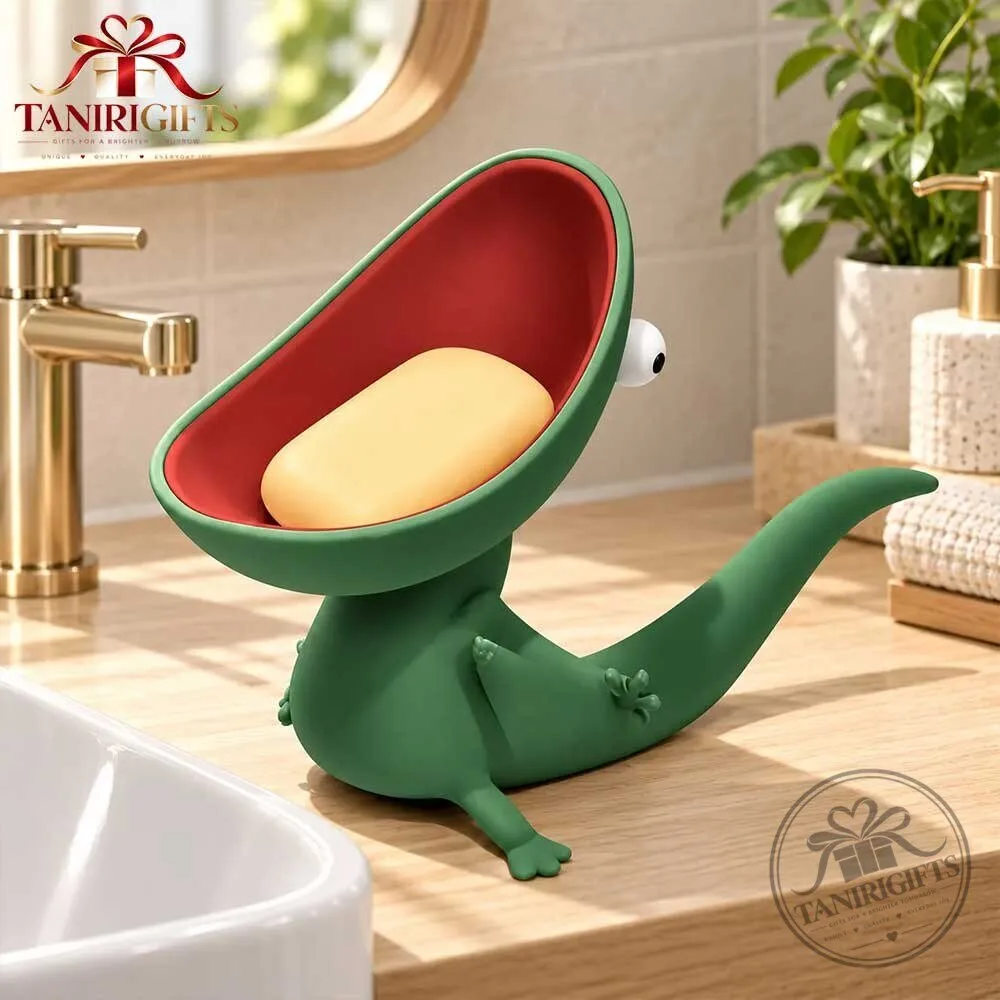 Cute Green Lizard Soap Holder - Funny Lizard Soap Dish 10 Cute Green Lizard Soap Holder - Funny Lizard Soap Dish detailed product view