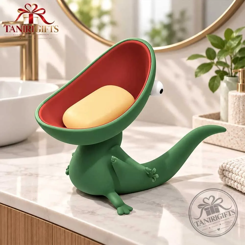 Cute Green Lizard Soap Holder - Funny Lizard Soap Dish 11 Cute Green Lizard Soap Holder - Funny Lizard Soap Dish detailed product view