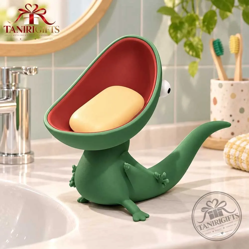 Cute Green Lizard Soap Holder - Funny Lizard Soap Dish 12 Cute Green Lizard Soap Holder - Funny Lizard Soap Dish detailed product view