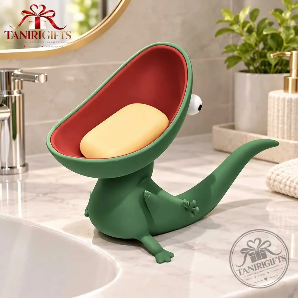 Cute Green Lizard Soap Holder - Funny Lizard Soap Dish 13 Cute Green Lizard Soap Holder - Funny Lizard Soap Dish detailed product view
