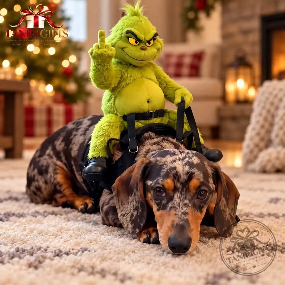 Grumpy Rider Grinch Dog Harness With Middle Finger 13 Grumpy Rider Grinch Dog Harness With Middle Finger detailed product view