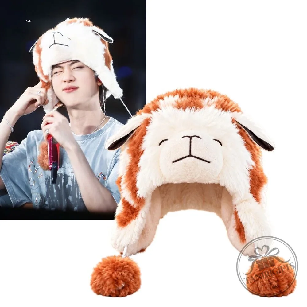 BTS Jin Plush Animal Earflap Trapper Hat 2026