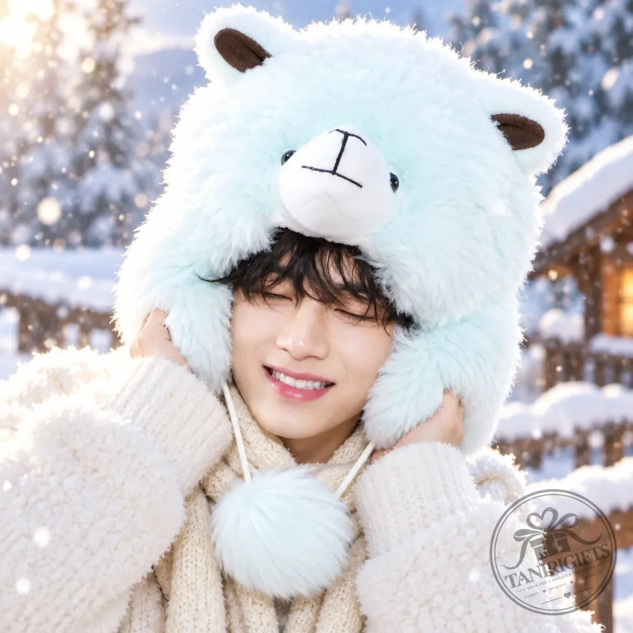 BTS V Mint Plush Animal Earflap Trapper Hat 2026