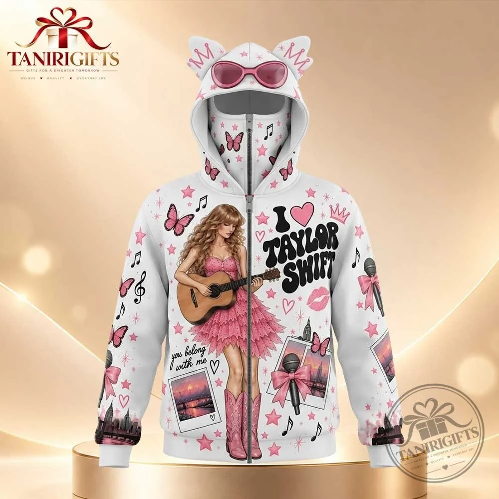 Taylor Swift Graphic Zip-Up Hoodie