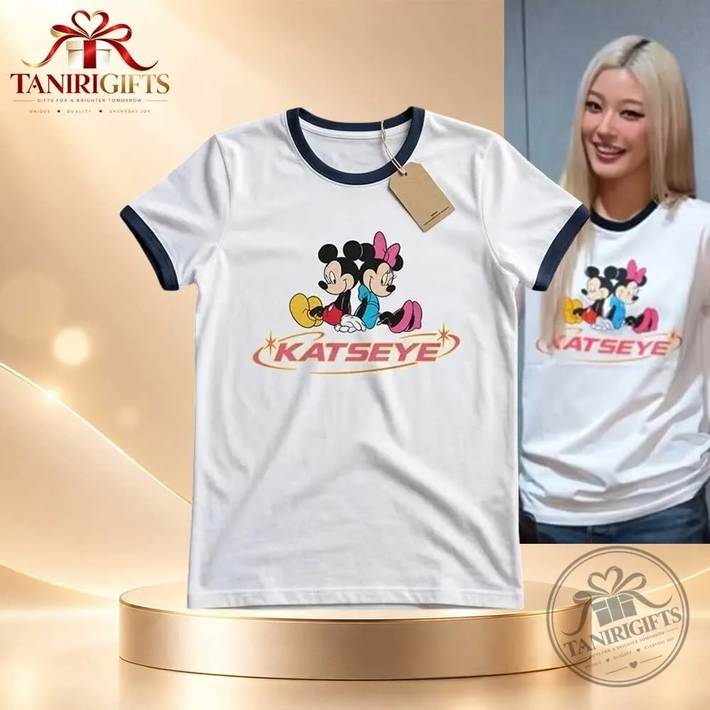 KATSEYE x Disney Mickey & Minnie Ringer Tee Shirt