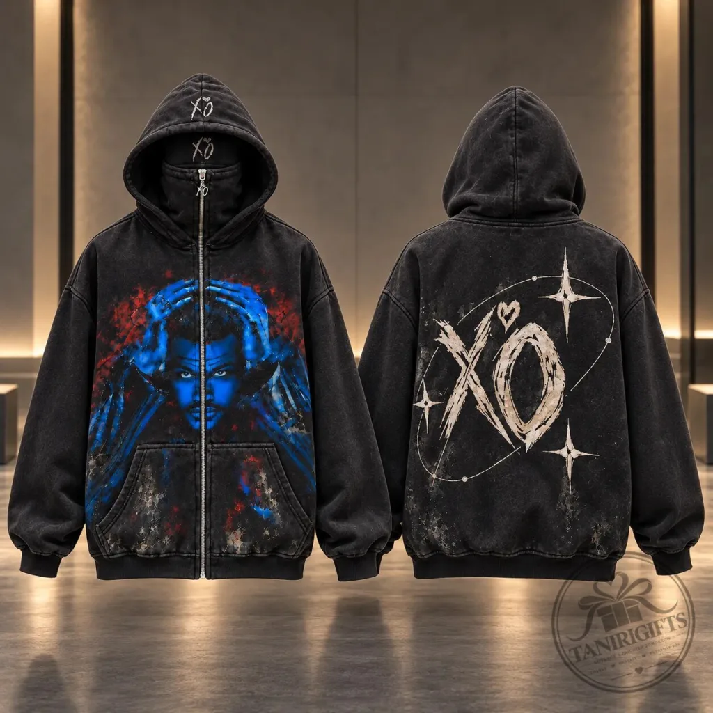 XO Full Zip Mask Hoodie Music Jacket 202 XO Full Zip Mask Hoodie Music Jacket 202