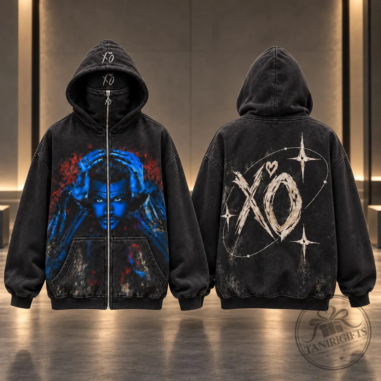 XO Full Zip Mask Hoodie Music Jacket 202