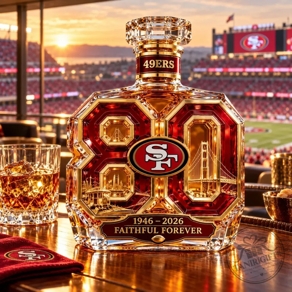 San Francisco 49ers 80th Anniversary Whiskey Bottle Decanter 2026 San Francisco 49ers 80th Anniversary Whiskey Bottle Decanter 2026