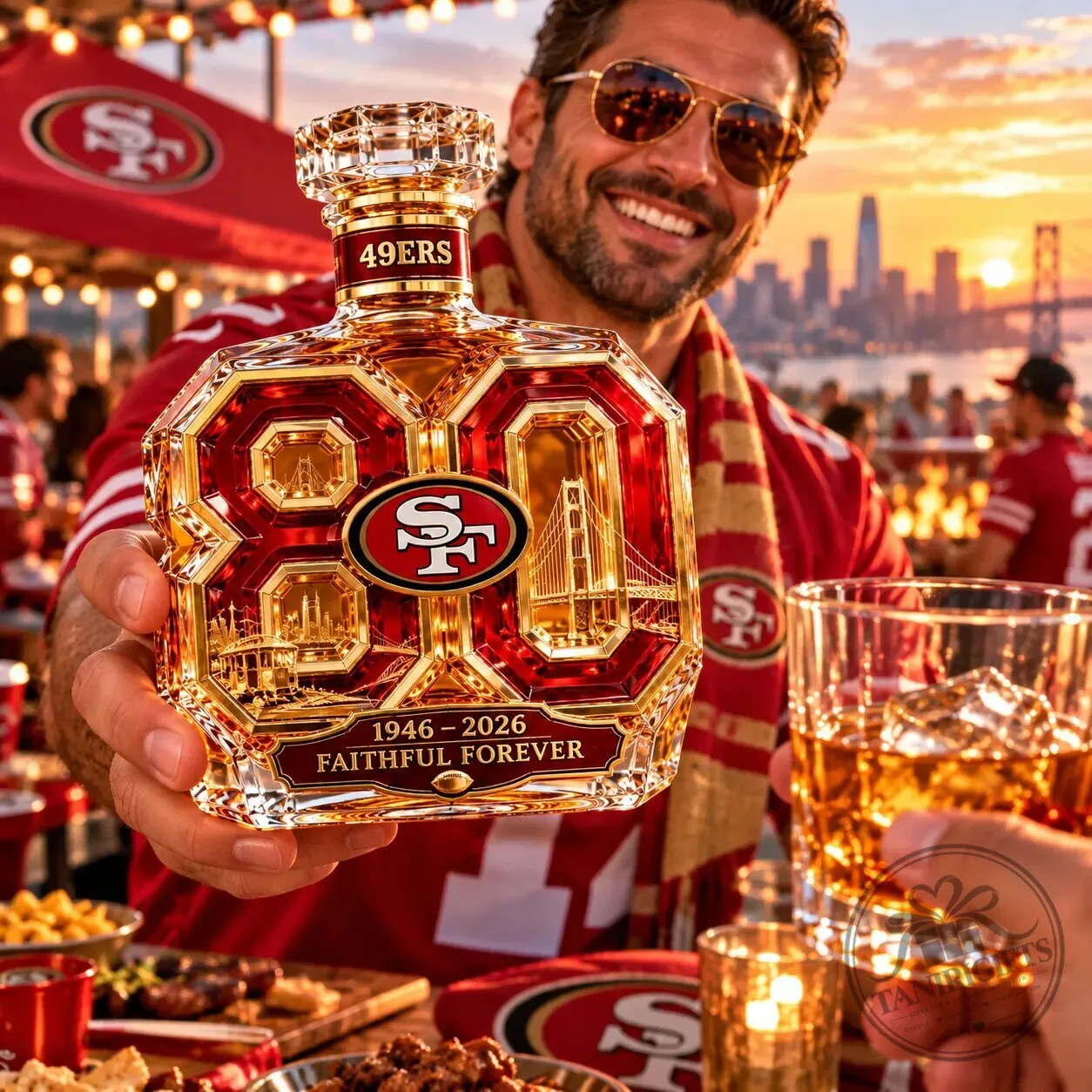 San Francisco 49ers 80th Anniversary Whiskey Bottle Decanter 2026 9 San Francisco 49ers 80th Anniversary Whiskey Bottle Decanter 2026 detailed product view