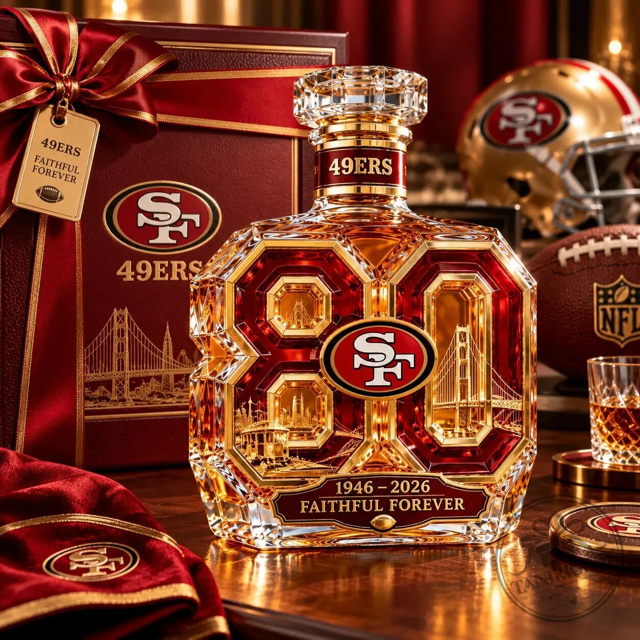 San Francisco 49ers 80th Anniversary Whiskey Bottle Decanter 2026 10 San Francisco 49ers 80th Anniversary Whiskey Bottle Decanter 2026 detailed product view