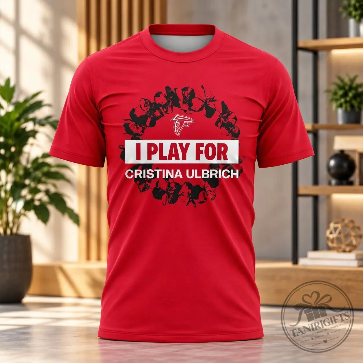 Atlanta Falcons I Play for Cristina Ulbrich Shirt 7 Atlanta Falcons I Play for Cristina Ulbrich Shirt detailed product view