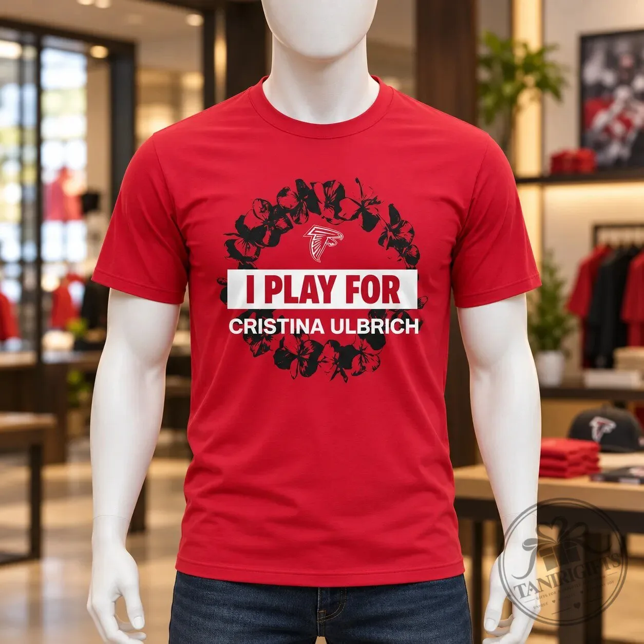 Atlanta Falcons I Play for Cristina Ulbrich Shirt 8 Atlanta Falcons I Play for Cristina Ulbrich Shirt detailed product view
