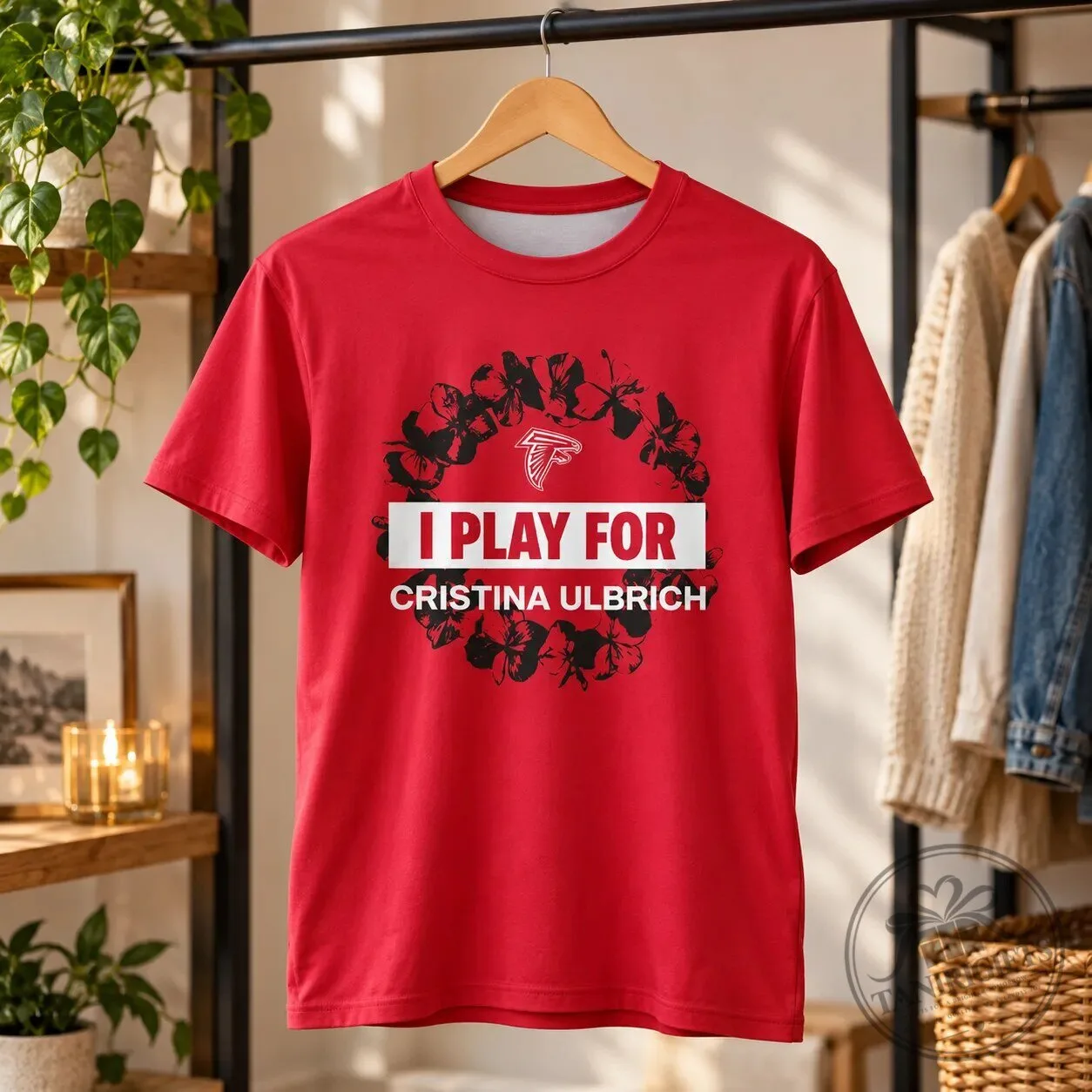 Atlanta Falcons I Play for Cristina Ulbrich Shirt 9 Atlanta Falcons I Play for Cristina Ulbrich Shirt detailed product view
